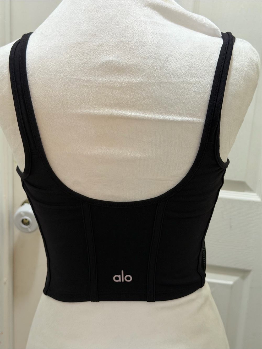 lululemon athletica Black Mesh-Accent Crop Tank